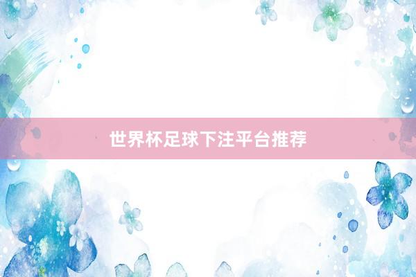 世界杯足球下注平台推荐